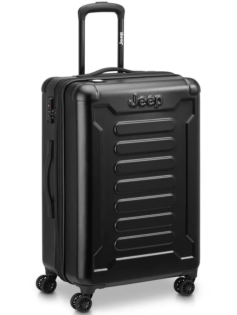 جيب حقيبة سفر بعجلات مزدوجة قابلة للتوسيع مقاس  سم سوداء